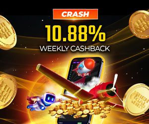 Crash 10.88% Weekly Cashback